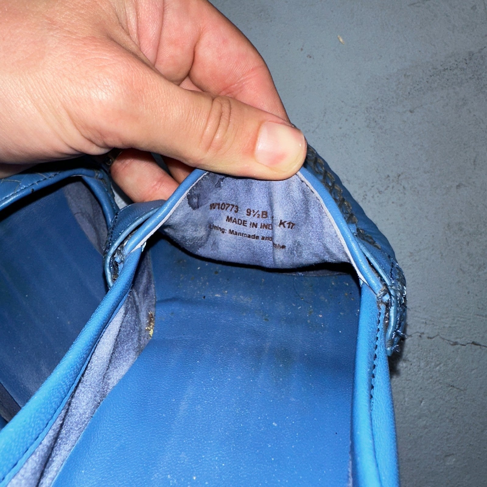 Cole Haan Women's Leather Tassel Loafers Size 9.5 B Blue Baby Cute Summer