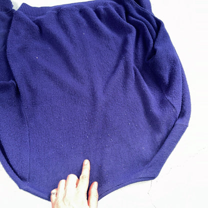 Vintage 80s JCPenney Acrylic Cardigan Sweater Men’s Size M Blue Penneys 1980s