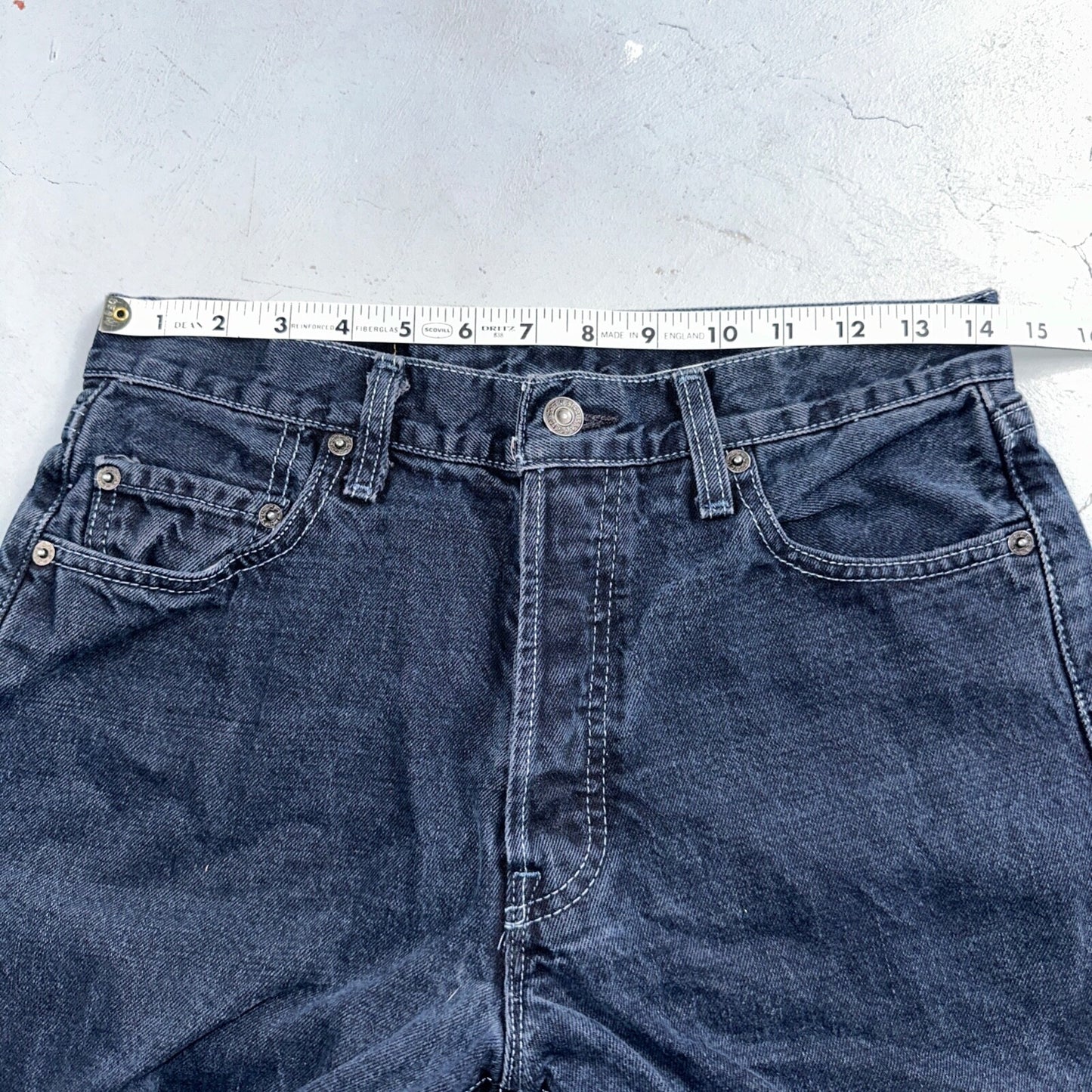 Levis 501 Vintage 90s Mexico Straight Leg Jeans 30x32 Y2K Dark Wash Act 28x32