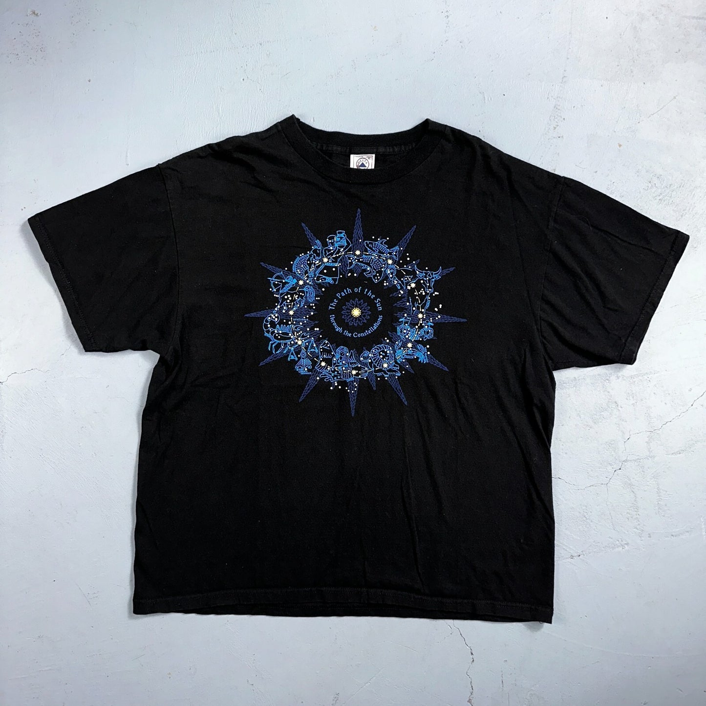 Constellations VTG T Shirt Animal Footprints Hippie Stoner Trippy Holistic Art