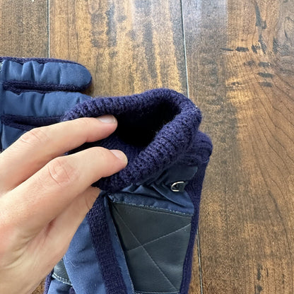 Vtg 80s 90s Thinsulate Winter Ski Skiing Snowmobile Snow Blue GLOVES