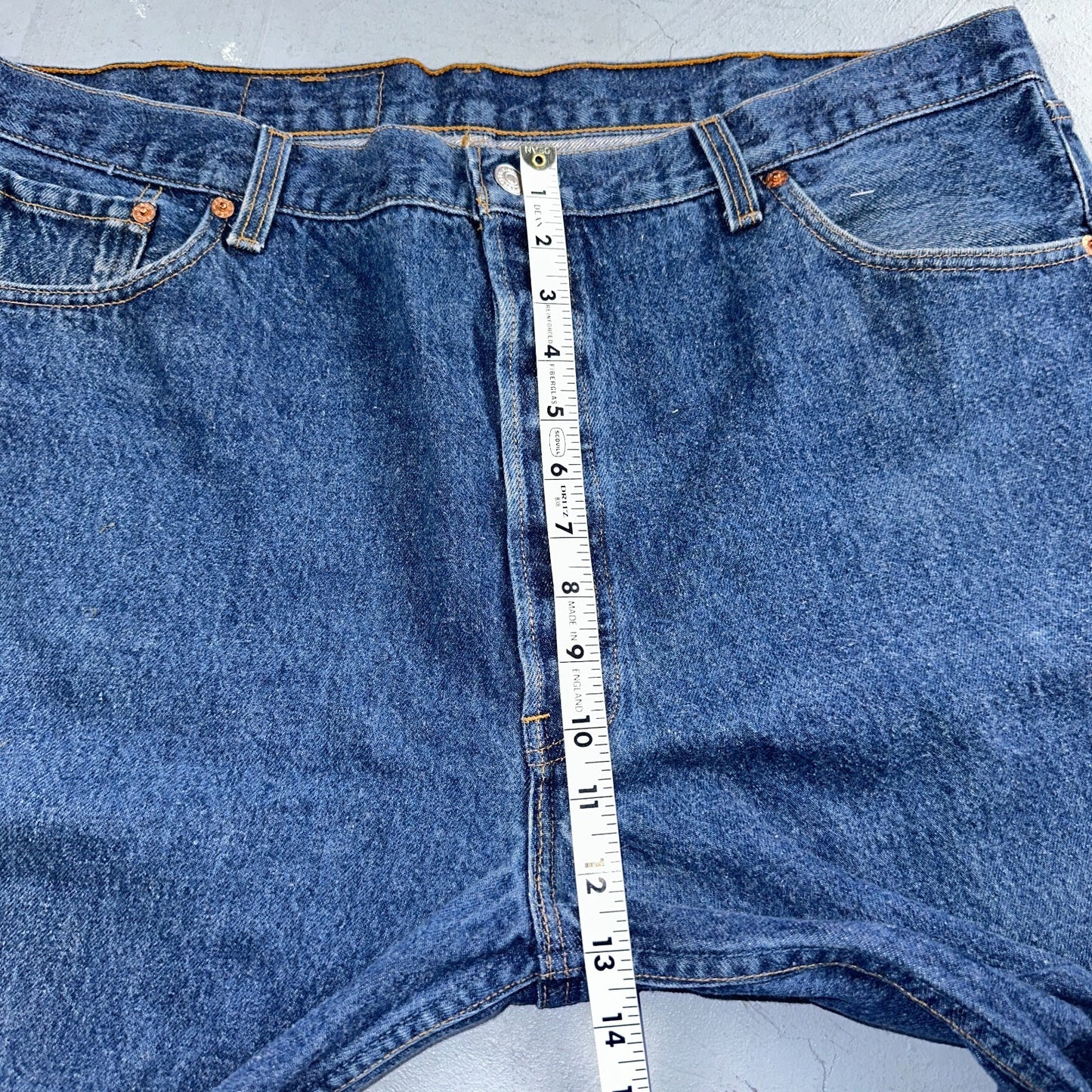 Levis 501 Vintage 90s USA XX Straight Leg Jeans Blue Med Wash 44x32 Act 40x29