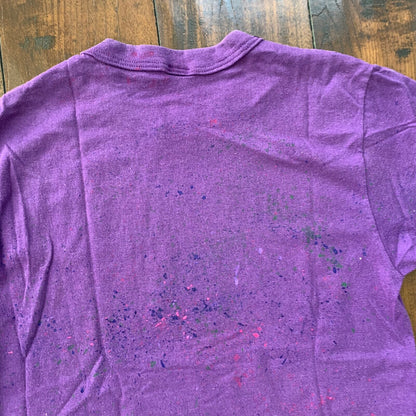 Womens Small Art Paint Vintage T Shirt Custom Painted Danny One Of One 80s 90s