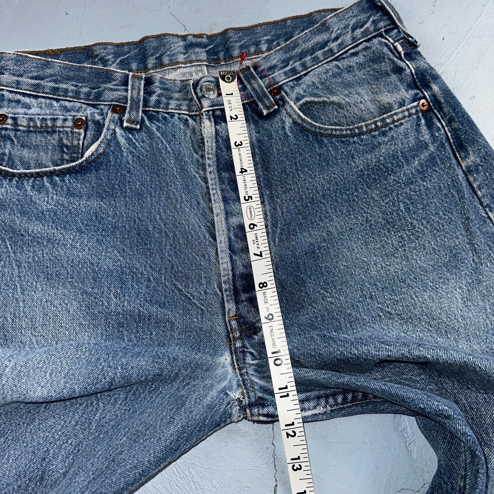 Levis 501 Vintage 80s USA XX Straight Leg Jeans Blue Light Wash Act 31x32