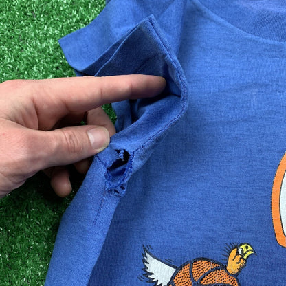 Vintage Nike T Shirt Mens Small Fowl Shot Owl Cartoon Basketball Jordan 90s