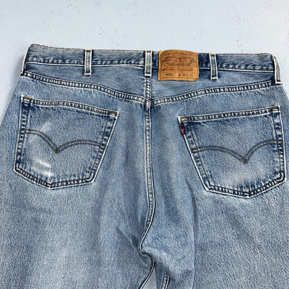 Levis 501 Vintage 90s Mexico Straight Leg Jeans 40x32 Y2K Light Wash Act 37x30