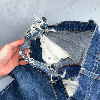 Levis 517 Vintage 90s USA Orange Tab Bootcut Flare Blue Worn Jeans Thrash 32x32