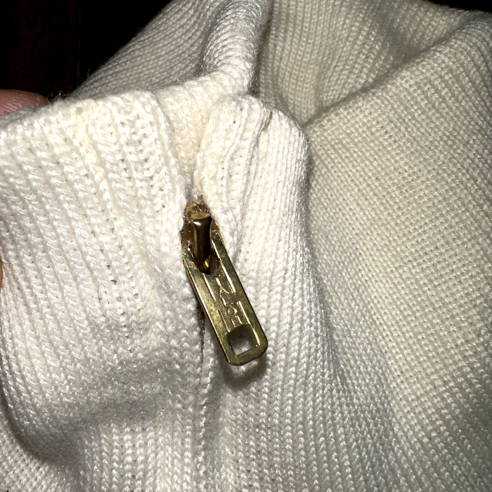 Portland Oregon Vintage Zip Up 1960s 1970s 60s Wool Poly Blend Talon Sweater