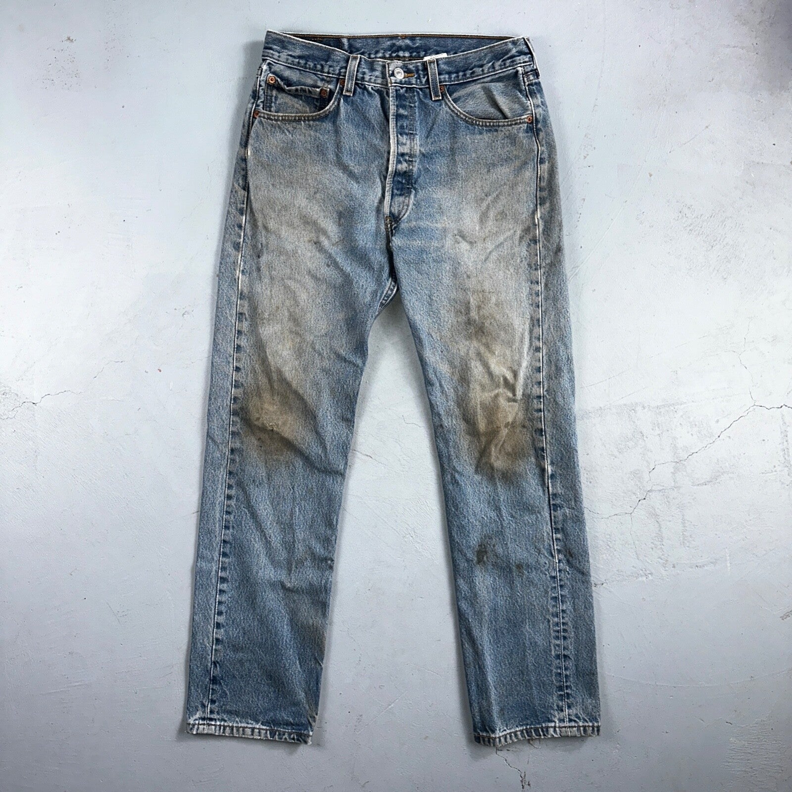 Levis 501 Vintage Y2K XX Straight Leg Jeans 90s Blue Med Wash 33x33 Act 30x30