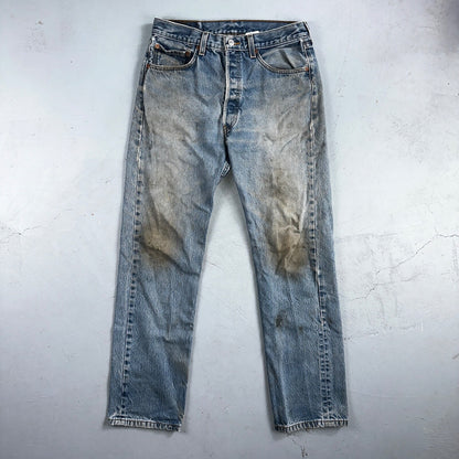 Levis 501 Vintage Y2K XX Straight Leg Jeans 90s Blue Med Wash 33x33 Act 30x30