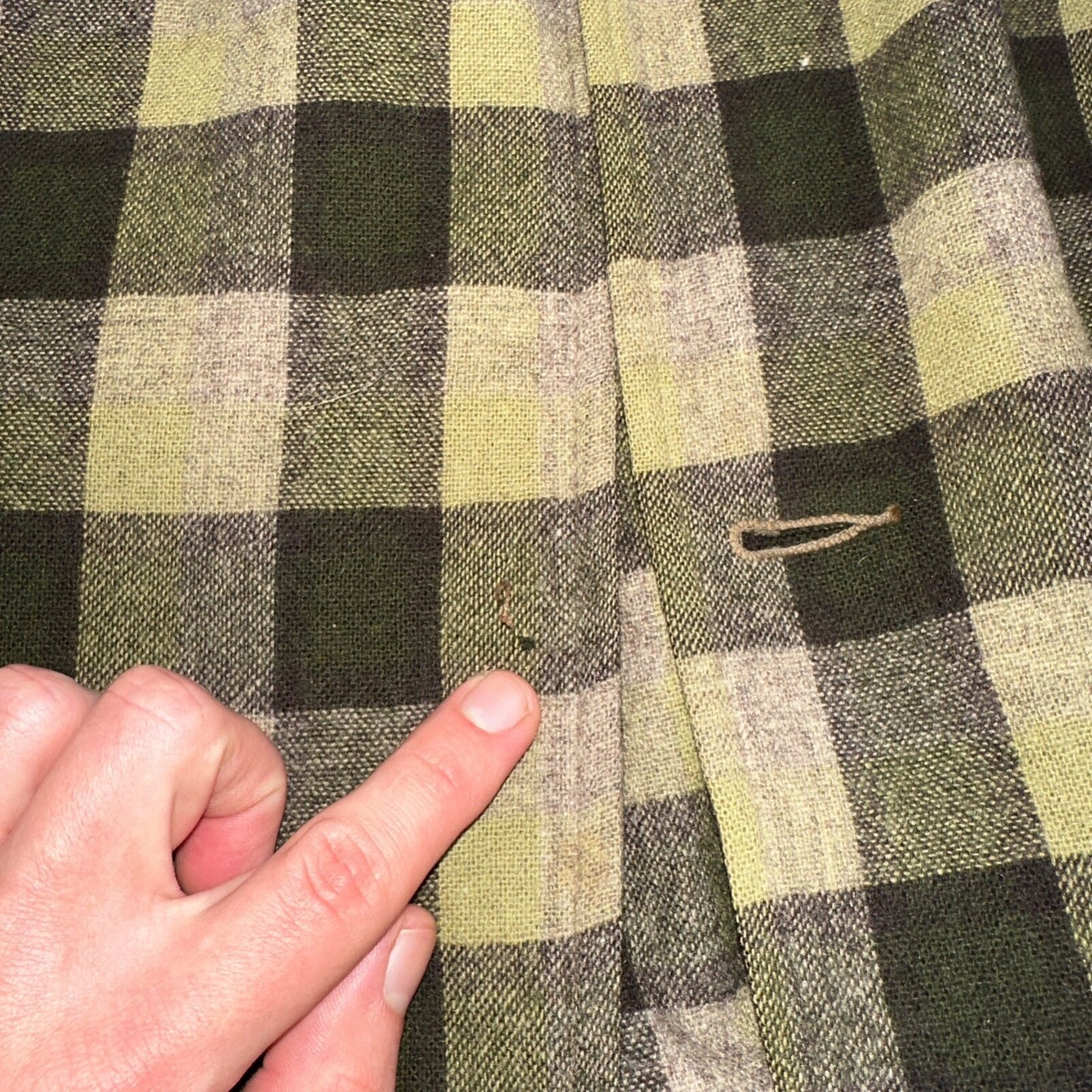 Pendleton 49er Blazer Mens L Yellow Green Wool Plaid Jacket Vintage 60s 1960s