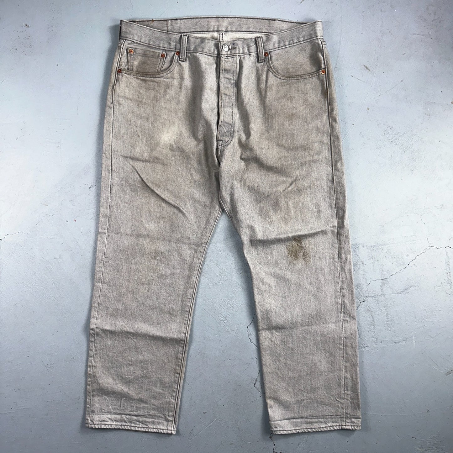 Levis 501 Vintage Y2K XX Straight Leg Jeans 40x30 Gray Wash 2000s Act 38x27