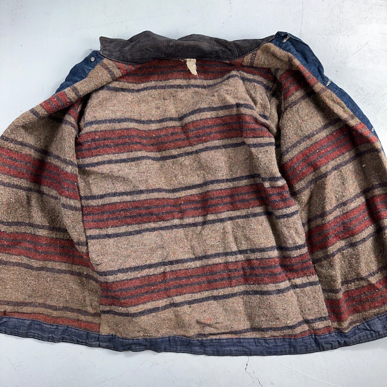 Vintage 60s Hercules Sears Roebuck And Co Denim Chore Jacket Coat Lined Detroit