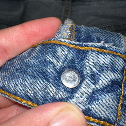 Levis 501 Vintage 90s USA XX Straight Leg Jeans Blue Light Wash 36x34 Act 34x33