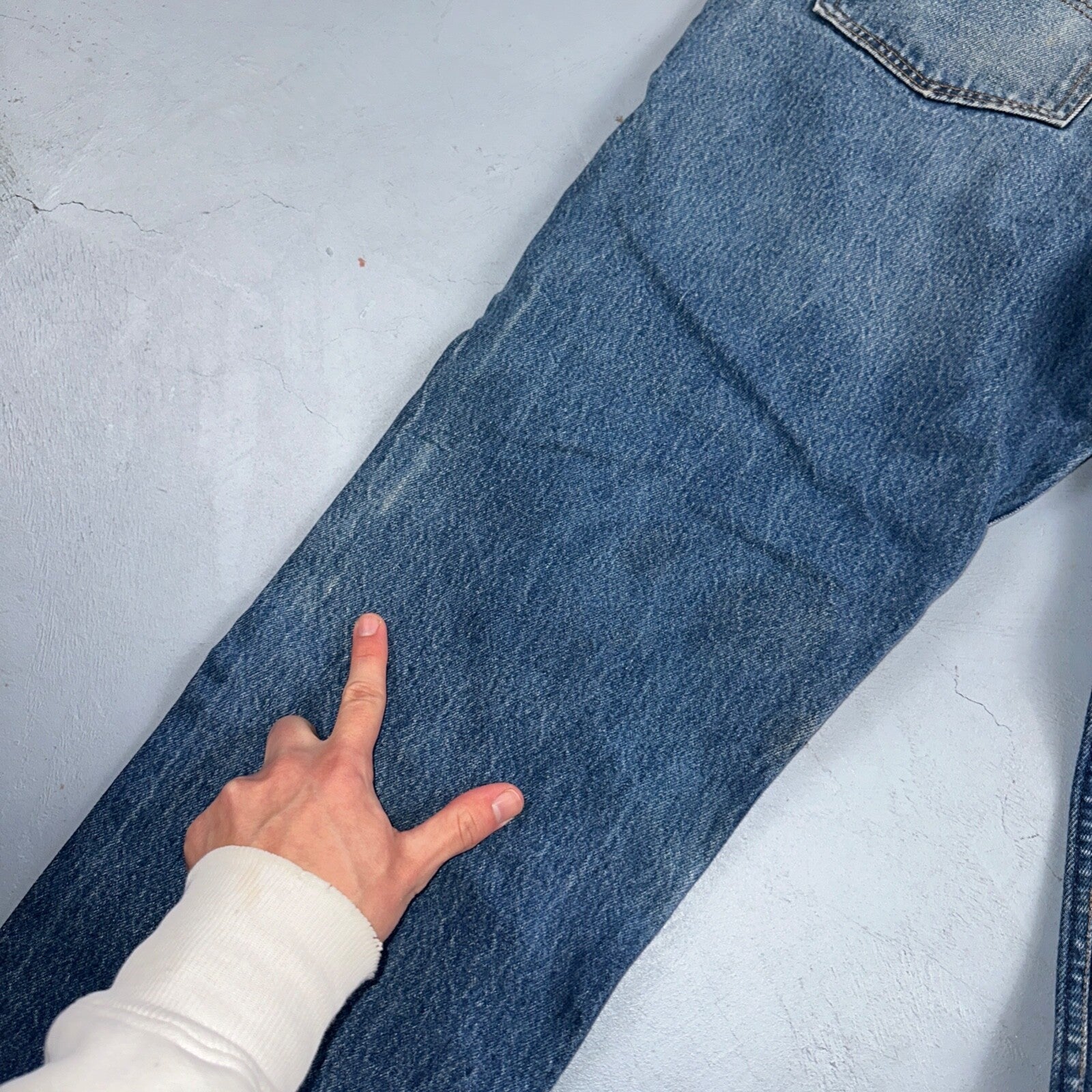 Levis 501 Vintage 90s USA XX Straight Leg Jeans Blue Med Wash 40x30 Act 36x27