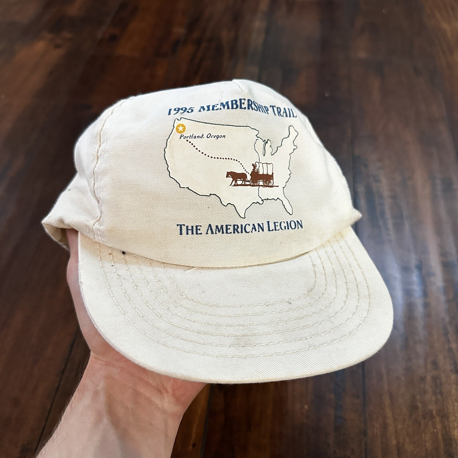 Portland Oregon Trail Vintage Hat Cap Snapback 90s Hunting Basic Simple 1995