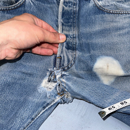 Levis 501 Vintage 80s Redline Selvedge USA XX Jeans Med Wash 35x36 Act 32x32