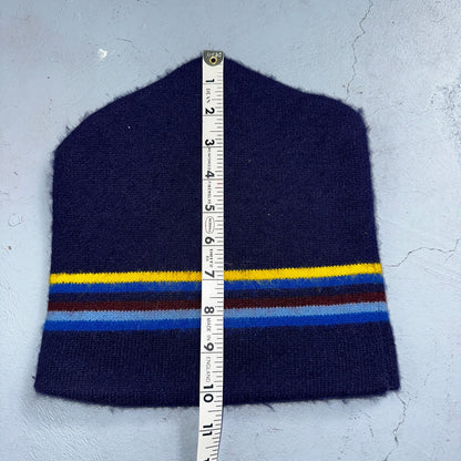 VTG 60s 70s Wool Knit Winter Beanie Hat OSFM Rockabilly Warm Grunge Basic Cozy