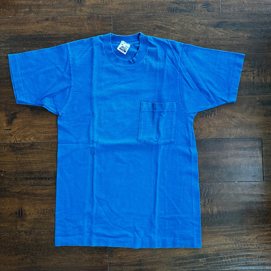 BVD Blank Blue Vintage T Shirt Salem Oregon Weeknd Sams Turtle Pocket Selvedge