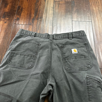 Carhartt Pants Mens 40x30 Gray Workwear Cargo Pockets Relaxed Fit