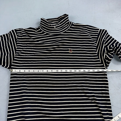 TOMMY HILFIGER Striped Turtleneck Long Sleeve XL Sparkles Added Custom VTG 90s