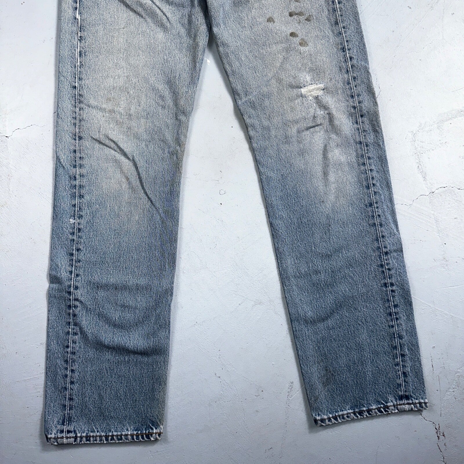 Levis 501 Vintage 90s USA XX Straight Leg Jeans 34x34 Blue Light Wash Act 31x32