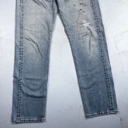 Levis 501 Vintage 90s USA XX Straight Leg Jeans 34x34 Blue Light Wash Act 31x32