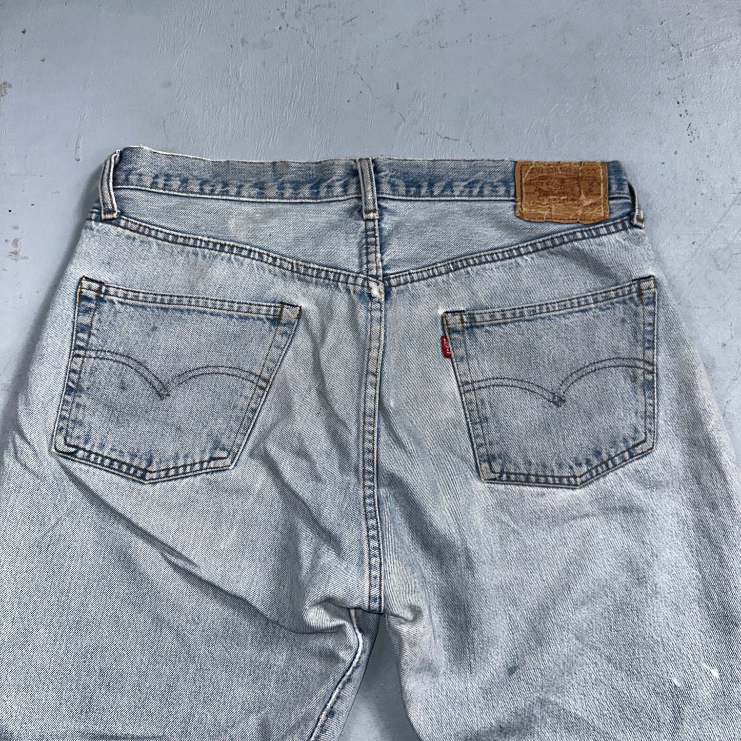 Levis 501 Vintage 80s Redline Selvedge USA XX Jeans Light Wash 38x32 Act 34x27