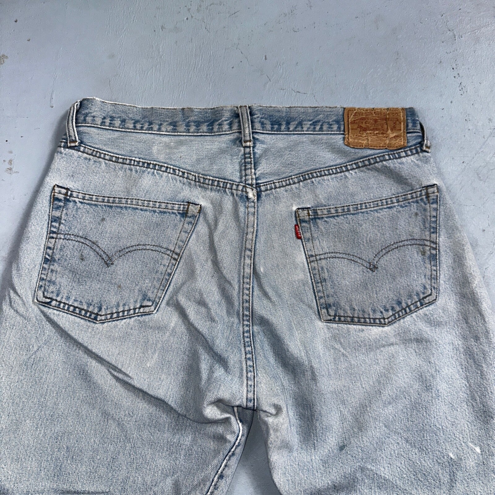 Levis 501 Vintage 80s Redline Selvedge USA XX Jeans Light Wash 38x32 Act 34x27