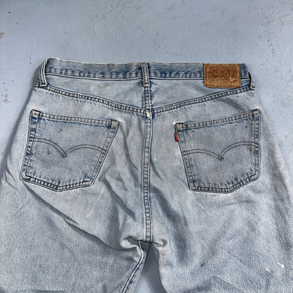 Levis 501 Vintage 80s Redline Selvedge USA XX Jeans Light Wash 38x32 Act 34x27