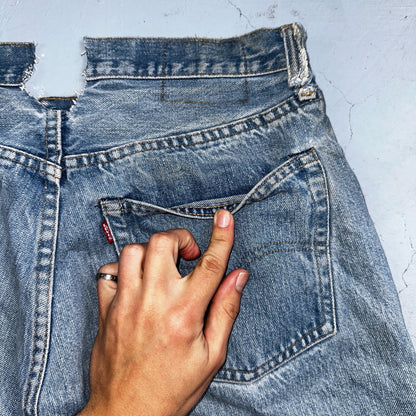 Levis 501 Vintage 80s Redline Selvedge USA XX Jeans Light Wash 32x34 Boot Cut