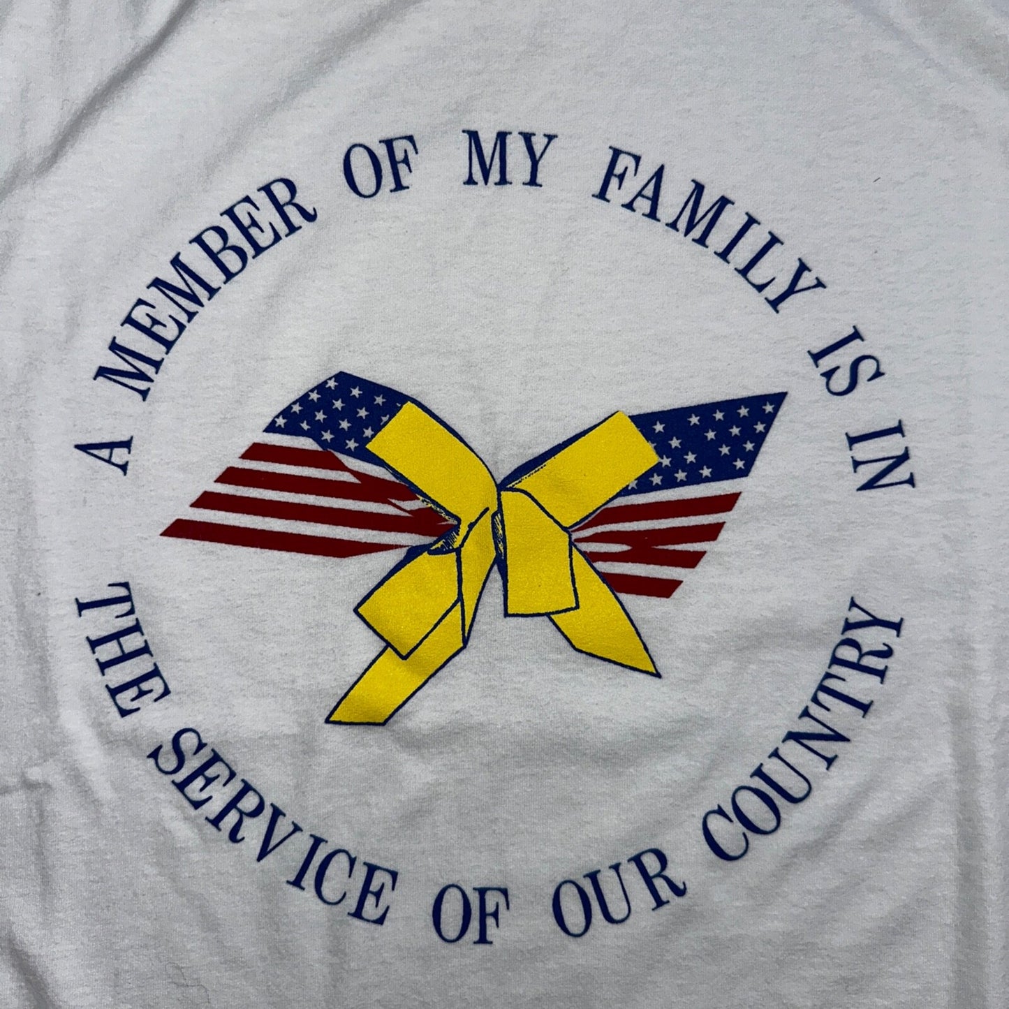 Support Our Troops VTG T Shirt Hanes Single Stitch Desert Storm Army Love USA