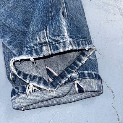 Levis 501 Vintage 80s Redline Selvedge USA XX Jeans Light Wash 32x33 Act 28x28