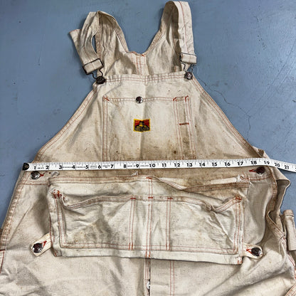 Ben Davis Vintage 60s Yellow Tag Canvas Overalls Pants Union 1960s USA Thrashed