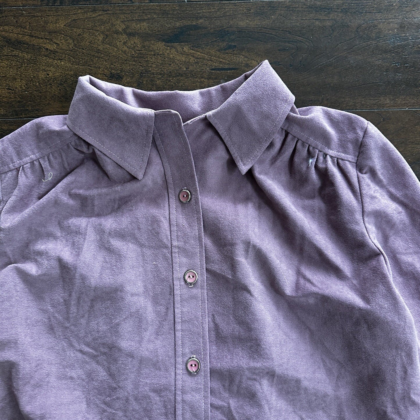 VTG Marty Gutmacker Soft Purple Button Down Shirt Disco Blouse Rockabilly 60s