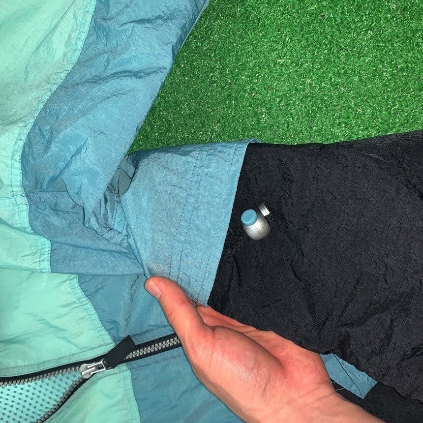 Vintage Nike Windbreaker Womens Jacket Teal 90s Running Cool Track Cute Blue 