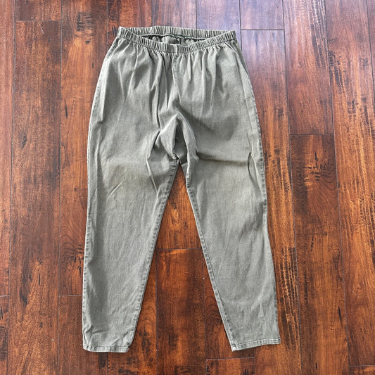 VTG 90s STAMPEDE WOMEN'S PLUS 3X Green 28x27 COTTON Spandex CASUAL PANTS