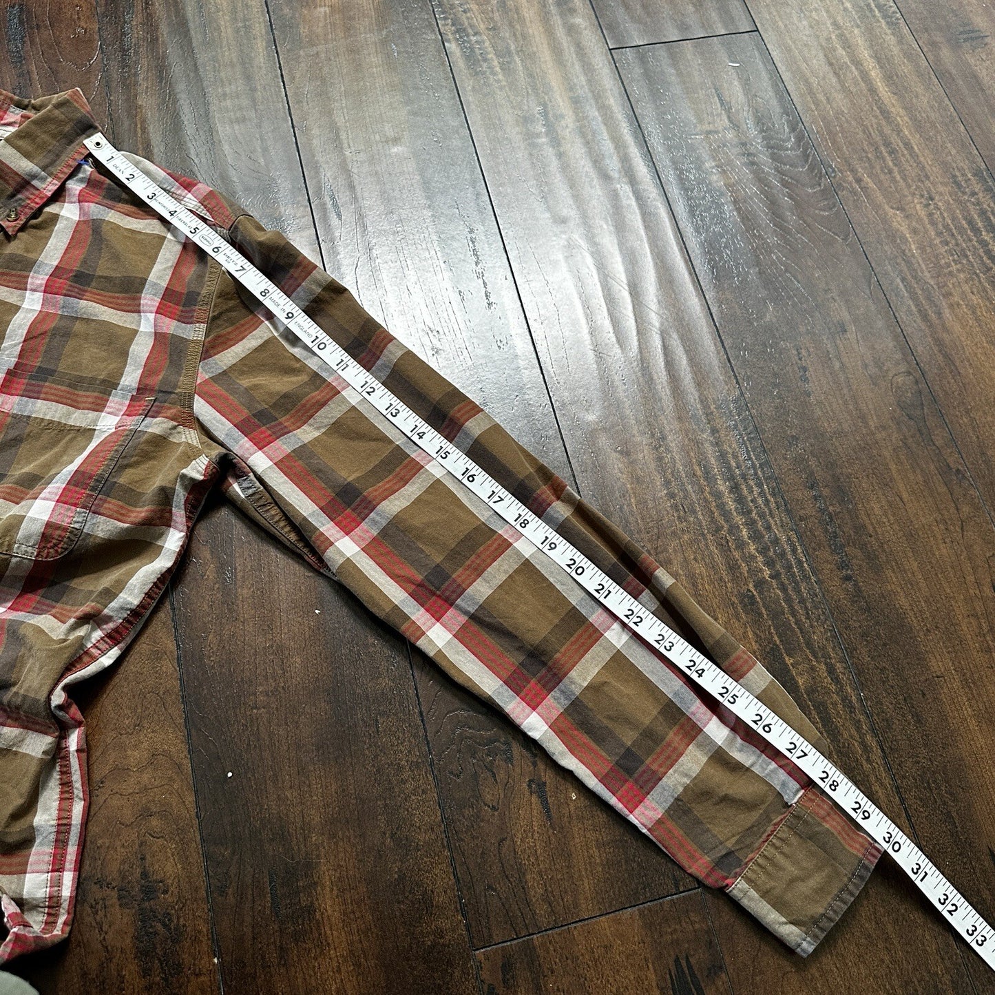 Carhartt Shirt Men M Brown Plaid Button Down Shirt Long Sleeve Casual Outdoor