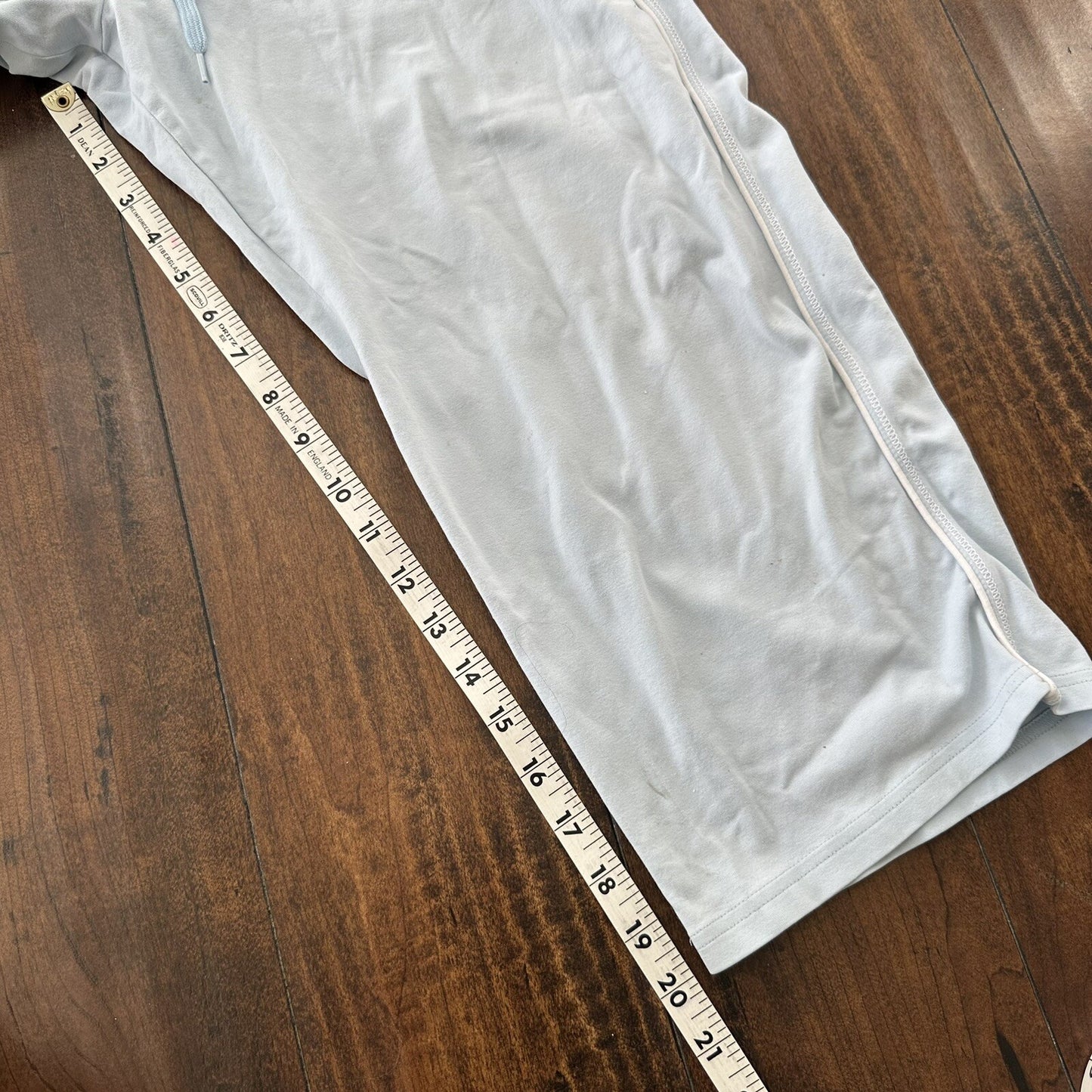 Gloria Vanderbilt Sport Pants Womens PL Blue Sweatpants Cotton Caro Pocket Capri