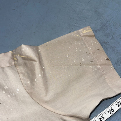VTG 60s 70s Paint Stained Sears Perma Prest Short Sleeve Camp Shirt 16 Thrashed