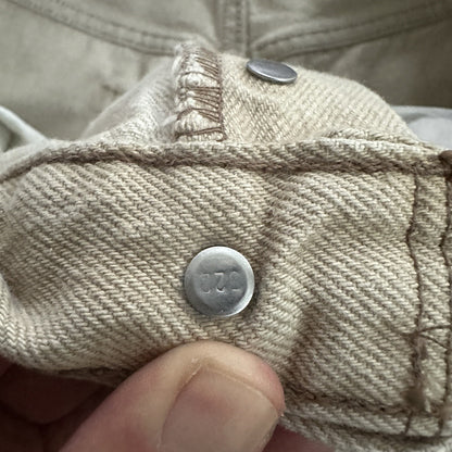 Vintage Levis 501 XX Button Fly 90s 38x34 80s Tag Act 35x34 Tan Cream Bleach