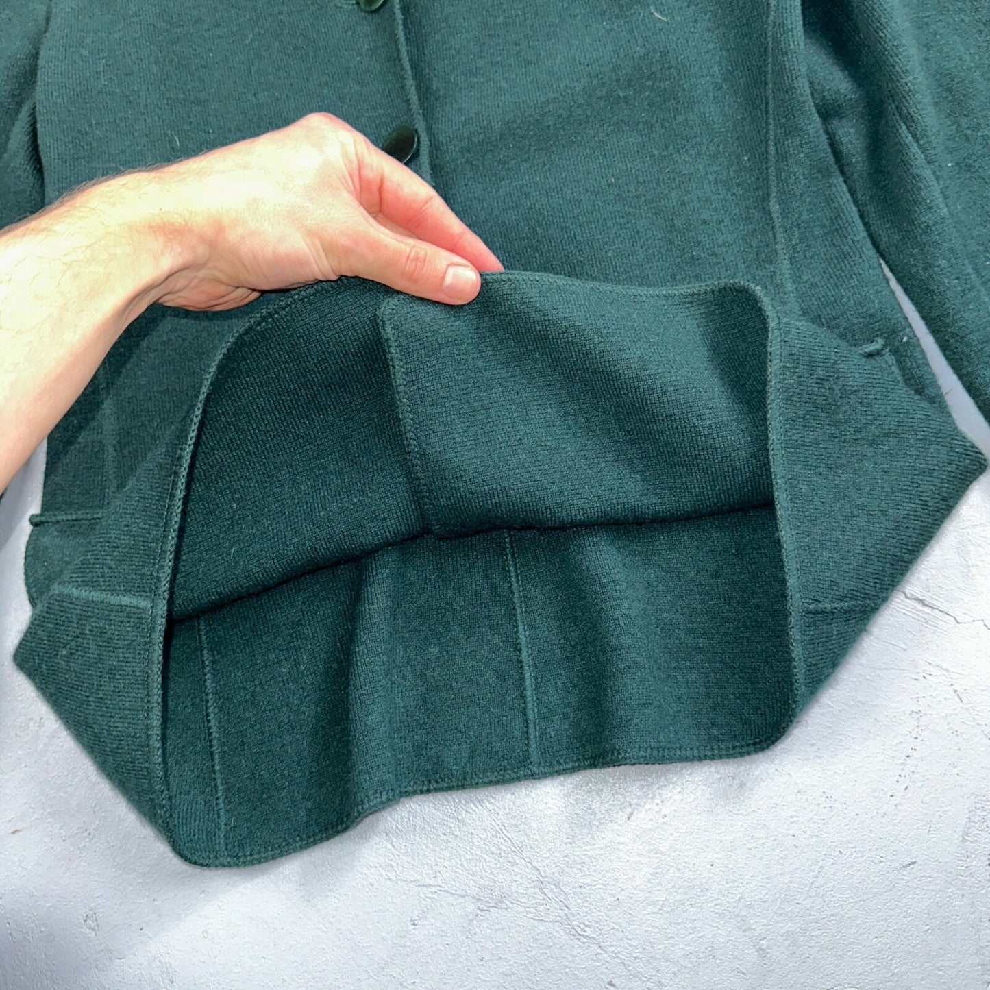 Cristiano Fissore 100% Cashmere Cardigan Sweater Womens S Green Jacket