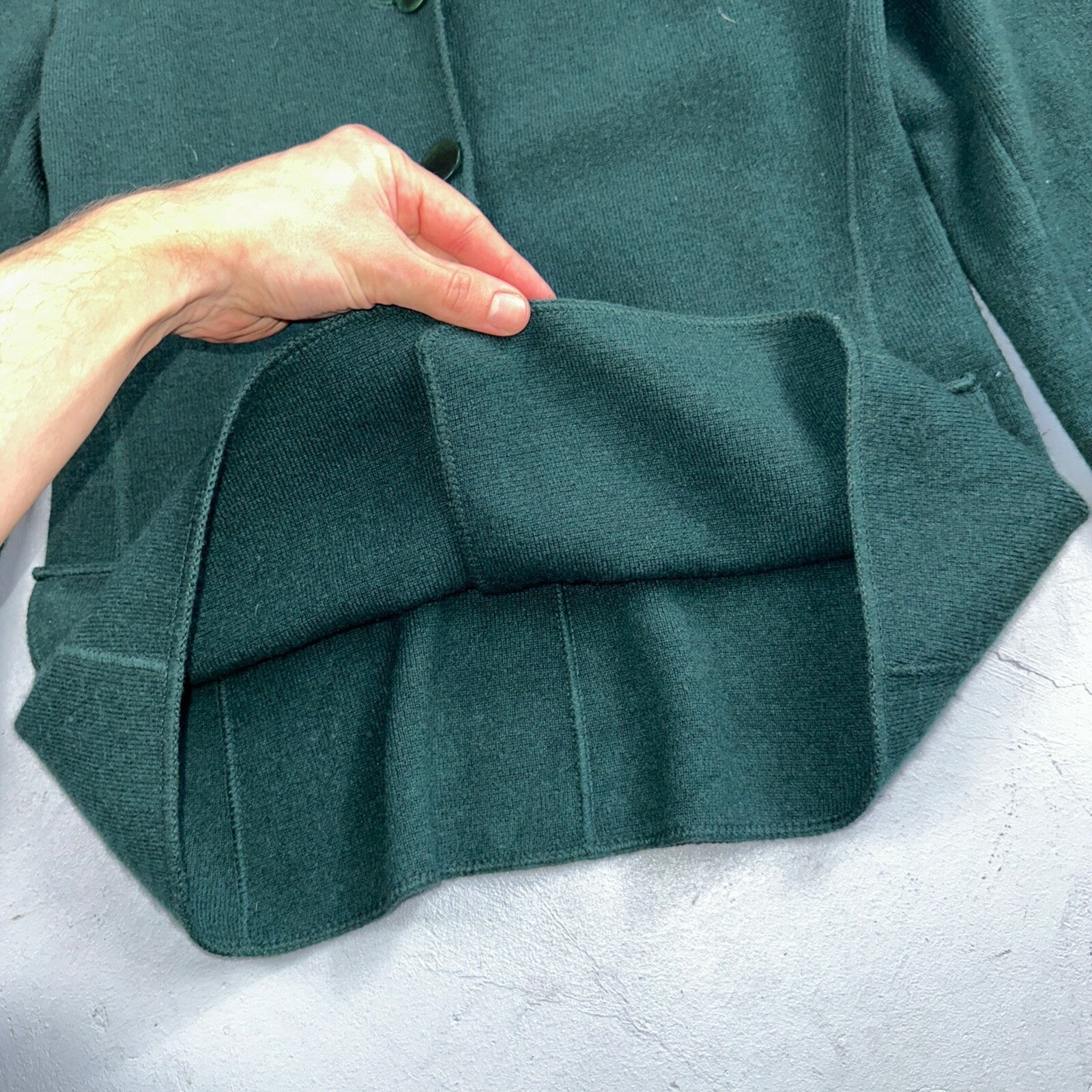 Cristiano Fissore 100% Cashmere Cardigan Sweater Womens S Green Jacket