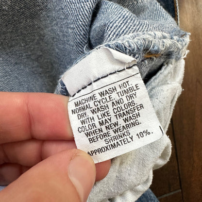 VTG 80s Levis 501 Button Fly 38x36 USA Tag Jeans Straight Wash Blue XX Act 34x31