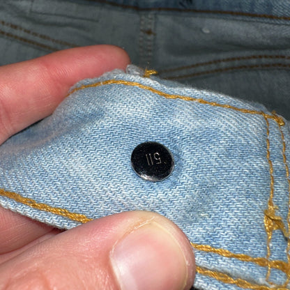 Levis 701 Vintage 90s USA XX Straight Leg Jeans Blue Light Wash 501 Rare 25x32