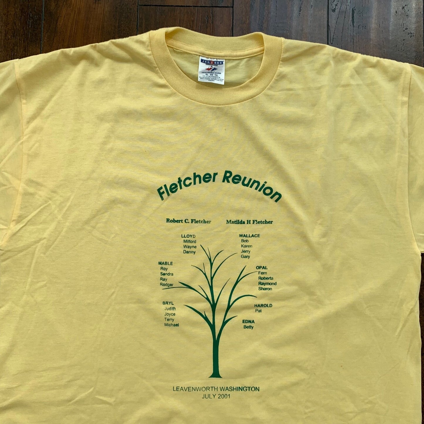 Leavenworth Washington Vintage T Shirt Seattle July 2001 Y2K Fletcher Reunion 