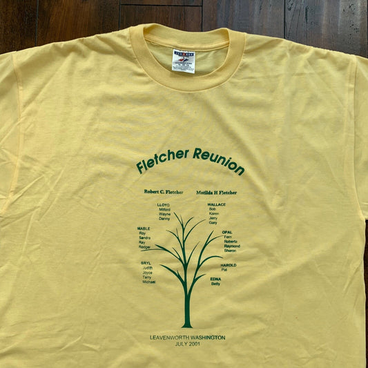 Leavenworth Washington Vintage T Shirt Seattle July 2001 Y2K Fletcher Reunion 
