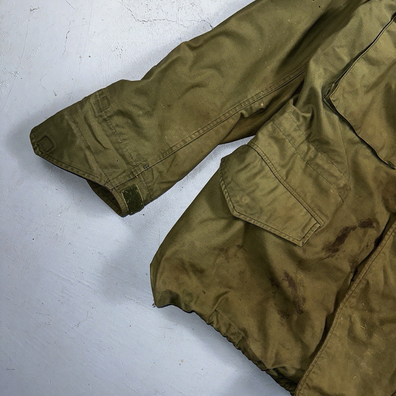 VTG US ARMY M-65 Field Jacket Coat Cold Weather Mans OG-107 Vietnam 70s Medium