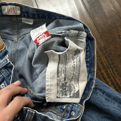 Levis 501 Vintage Y2K Straight Leg XX 2000s Jeans 34x30 Med Wash 38x34