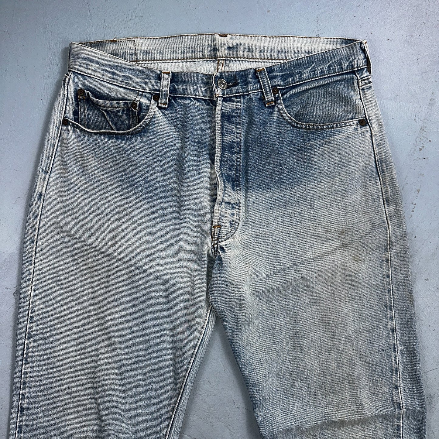 Levis 501 Vintage 80s Redline Selvedge USA XX Jeans Light Wash 36x36 Act 33x31